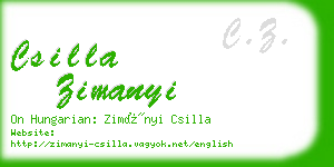 csilla zimanyi business card